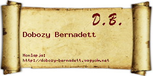 Dobozy Bernadett névjegykártya